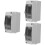 3Pcs White ABS Electrical Enclosure 2 Way Consumer Unit Breaker Box 8