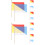 12Pièces Drapeaux De Signalisation En Bois Et Polyester Multicolores 7