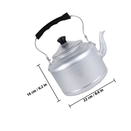 Small Aluminum Teapot with Handle Silver Heat Resistant Kettle 1