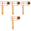 4Pcs Khaki Bamboo Castanet Clapper Educational Percussion Instrument 4