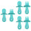3Pcs Durable Silicone Baby Fork and Spoon Green Infant Dinnerware Set 5