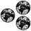 3Pcs Mute Plastic Wall Hanging Clock Map Vintage Style 7
