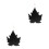 2Pcs Handcrafted Wooden Chalkboards Maple Leaf Hanging Message Boards 3