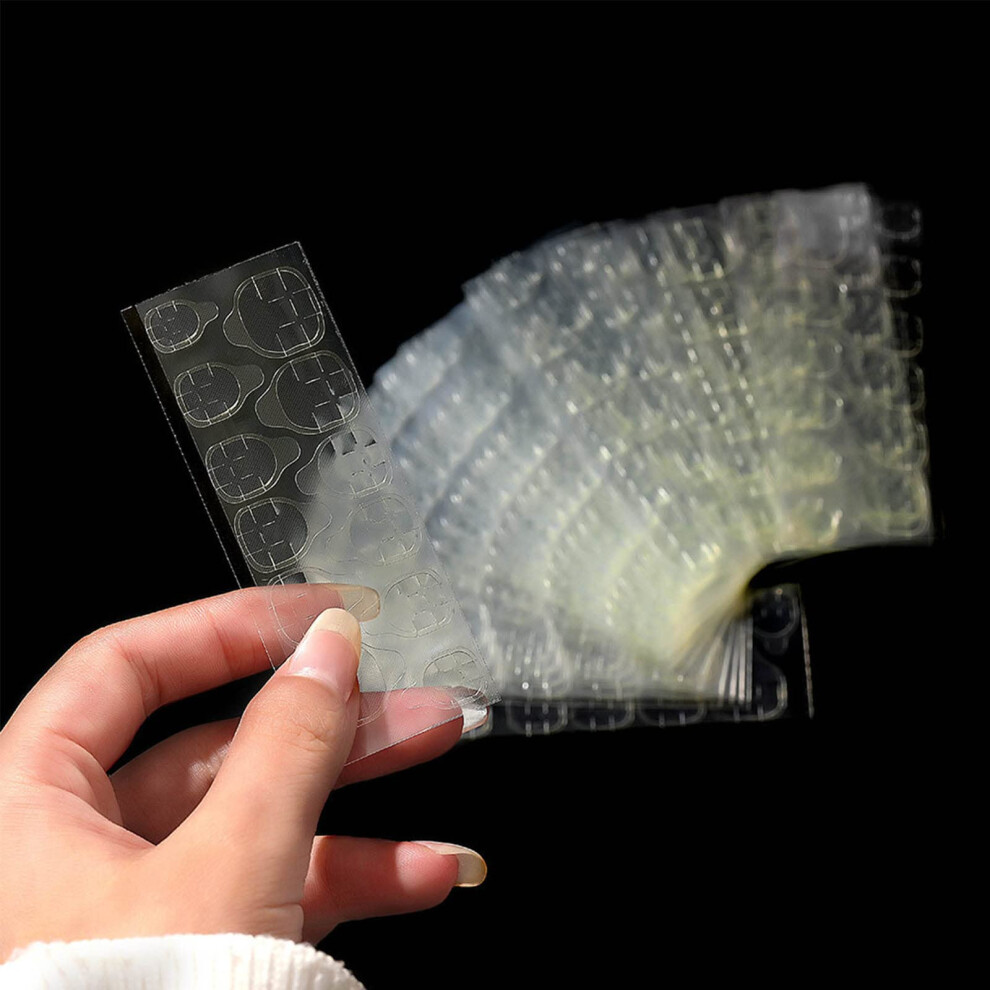 Nail Adhesive Tabs 10 Sheets Waterproof Breathable Jelly Reusable Stickers for Press On Nails