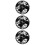 3Pcs Mute Plastic Wall Hanging Clock Map Vintage Style 9