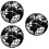 3Pcs Mute Plastic Wall Hanging Clock Map Vintage Style 8