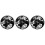 3Pcs Mute Plastic Wall Hanging Clock Map Vintage Style 5