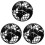 3Pcs Mute Plastic Wall Hanging Clock Map Vintage Style 4