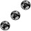 3Pcs Mute Plastic Wall Hanging Clock Map Vintage Style 6