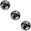 3Pcs Mute Plastic Wall Hanging Clock Map Vintage Style 10