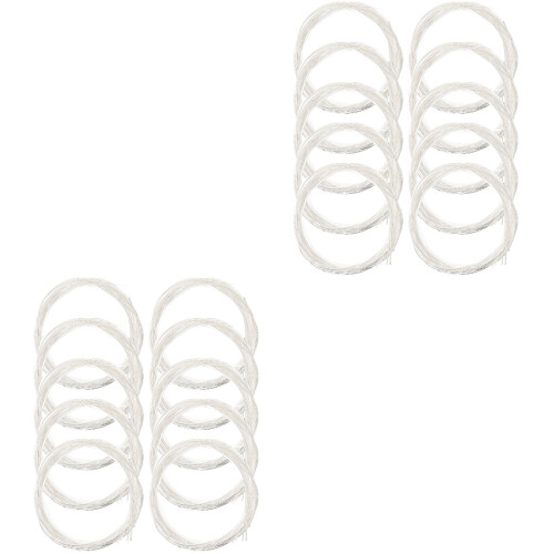 20Packs White Nylon Guitar Strings Acoustic Folk Replacement Kit 2