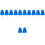 12Pcs Durable Blue Planer Diving Board Fishing Tool Adjustable Plastic 4
