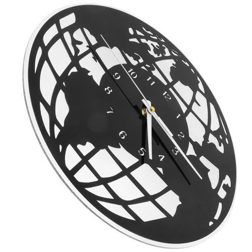 3Pcs Mute Plastic Wall Hanging Clock Map Vintage Style 2