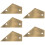 5Pcs Lightweight Golden Guitar Fret Leveling Guide String Action Ruler 10