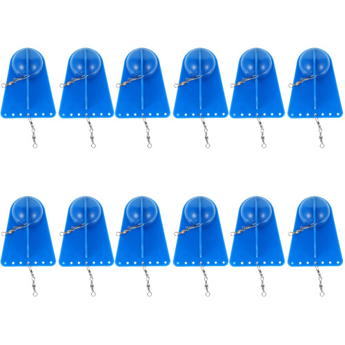 12Pcs Durable Blue Planer Diving Board Fishing Tool Adjustable Plastic 1