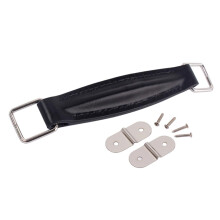 Vintage Black PU Leather Guitar Amplifier Handle Strap with Ergonomic Carry Grip, Durable Replacement