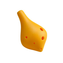6 Hole Alto C Ocarina Resin Instrument for Kids and Adults Beginners, Rich Clear Sound (Yellow)