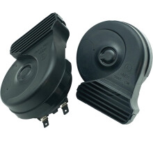 12V Car Horn Kit with Powerful Deep Bass Double Tone, Ultra Thin Design for Auto, Motorcycle, Truck