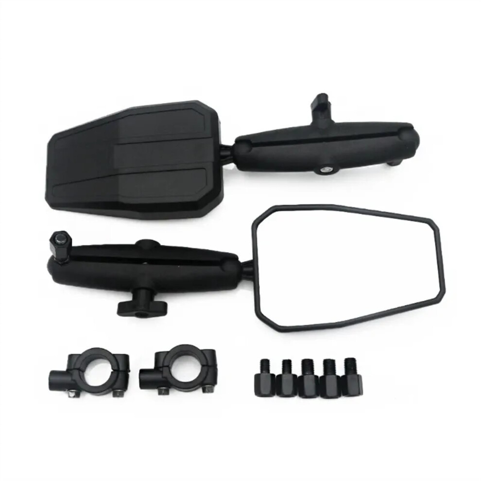 Motorcycle Rearview Mirrors Foldable Adjustable Wide View 360 Rotation Off Road Black 9053599067382