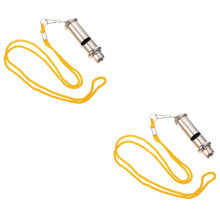 2pcs Stainless Steel Bird Training Whistle for Pigeons with Loud Clear Sound and Hook Attachment