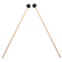 2 Pcs 15 Inch Rubber Glockenspiel Mallets with Wooden Grip, Warm Tone Xylophone Sticks