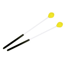 Wool Head Marimba Mallets Pair with Durable Fiberglass Handle, Soft Clear Sound for Beginners Yellow