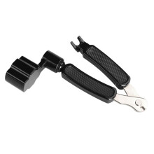3 in 1 Guitar String Winder and Cutter with Bridge Pin Puller, Ergonomic Grip, Fast String Changing Tool for Guitar, Mandolin, Banjo