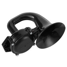 Car Horn 12V 24V Black Trumpet 120dB Loud Output for Truck Bus Van Universal Vehicle