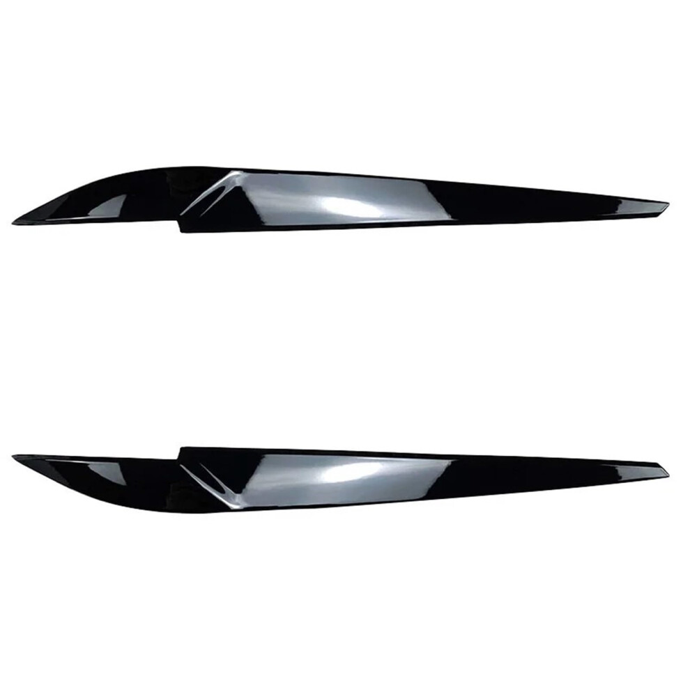 Abs Carbon Headlight Eyebrow Trim Covers Glossy For Bmw X5 X6 F15 F16 20142018 Black 9070919796005