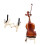 Foldable Violin Stand with Protective Sponge Pad, Adjustable Universal Holder for Travel 1