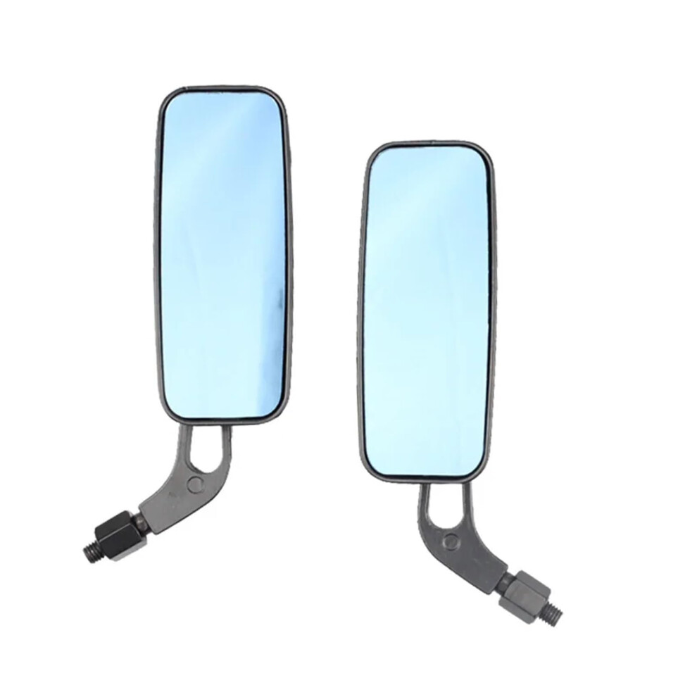 Motorcycle Rear View Mirrors Adjustable Square Handlebar With Wide Angle Convex Blind Spot View 9070919796135