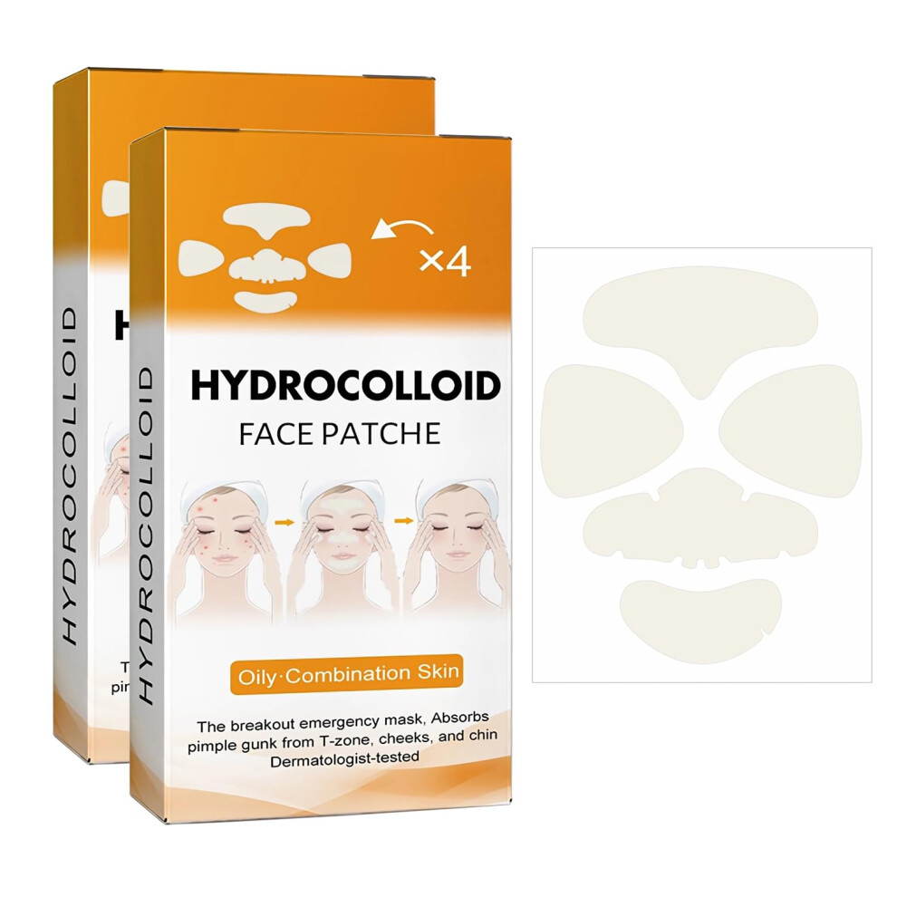 40Pcs Hydrocolloid Acne Patches FullFace Coverage for Pimples and Blemishes with Matte Finish