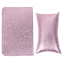 4Pièces Coussin Main Violet PU, Support Ergonomique Pour Ongles