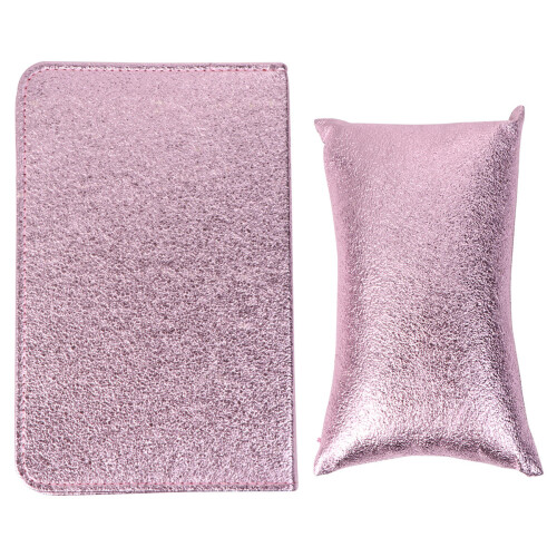 4Pièces Coussin Main Violet PU, Support Ergonomique Pour Ongles