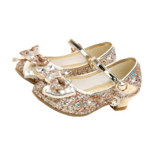 2Paires Chaussures Dorées Paillettes Antidérap