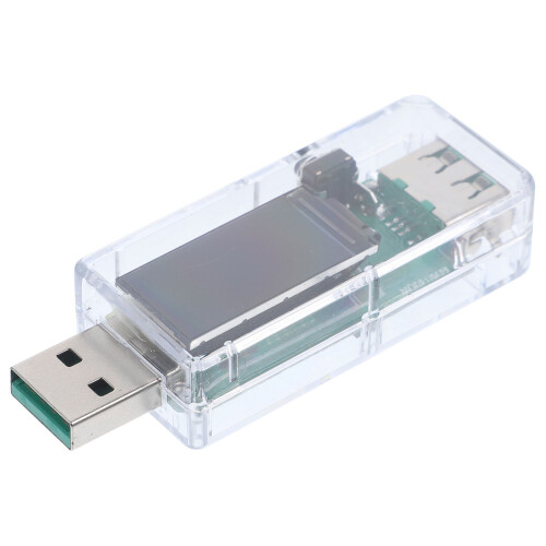 3Pièces Testeur USB Digital Transparent Charge Volts Ampères 2