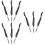 9Pièces Outils Beauté Brosses Sourcils Cils 7