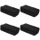 4Pièces Housse Coussin Protection Polyester Noir 6