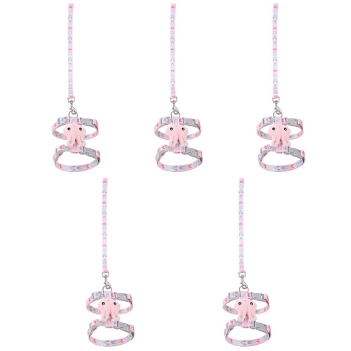 5Ensembles Laisse Chat Extérieur Ajustable Motifs Créatifs 2