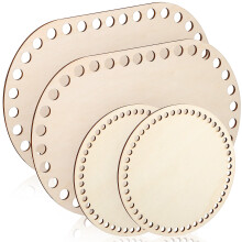 12Pièces Bases En Bois Pour Paniers Crochet Décoration