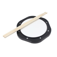 2Pièces Drum Practice Pad En Matériau Premium Pour Batterie Avec Stick