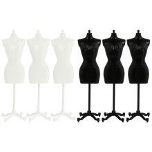18Pièces Mini Mannequin Stand -Noir Accessoire Présentation Robes