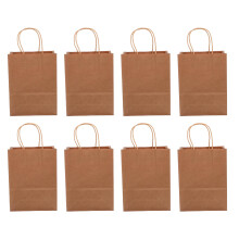 40Pièces En Papier Kraft Khaki Avec Poignées, Cadeau Solide