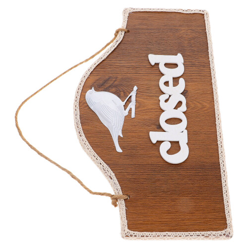 5Pièces Décoration Murale Bois Oiseaux Signe Porte 2