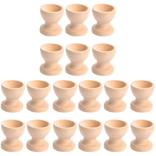 18Pièces Support À Œufs En Bois Pour Œufs Durs Beige Usage 2
