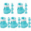 20Pièces Chaussures Chats Protection Silicone 4