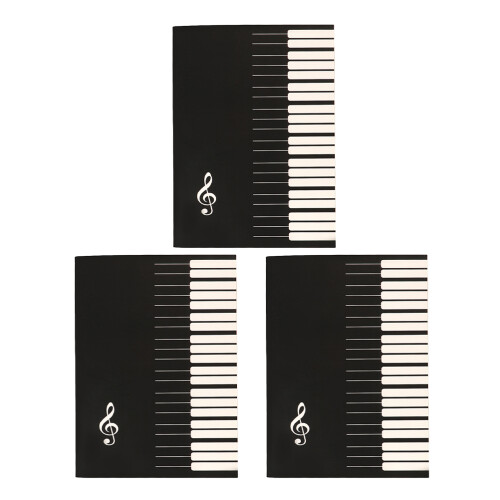 9Pièces Cahier De Notation Musicale Portable Noir En Papier 2