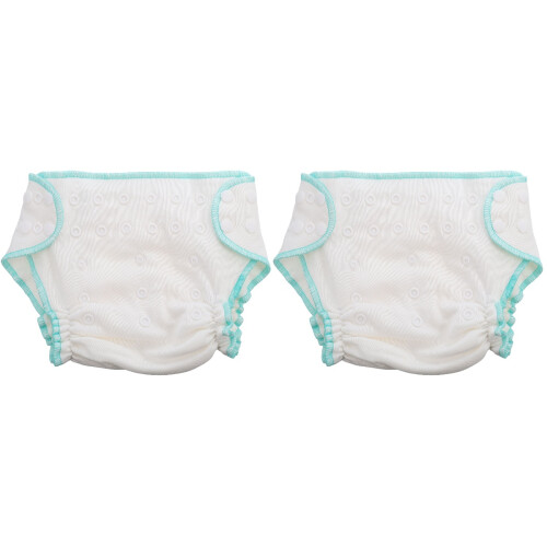 2Pièces Couches Bébé Vert Coton Bambou Durable 1
