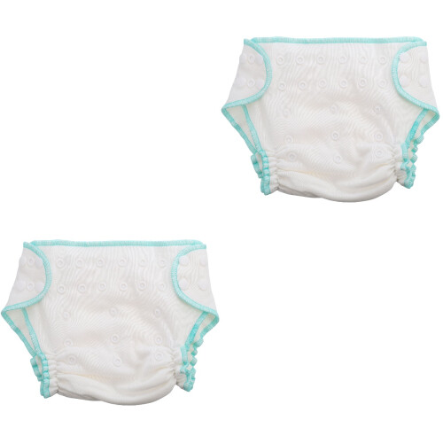 2Pièces Couches Bébé Vert Coton Bambou Durable 2