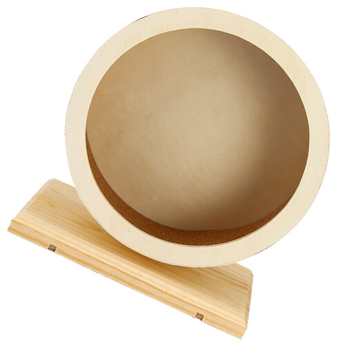 2Pièces Roue En Bois Khaki Pour Petits Animaux Silence 1